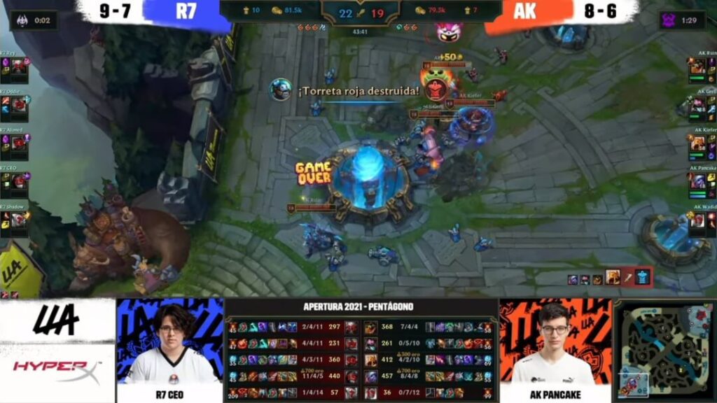 Análisis de la LLA apostar en LoL