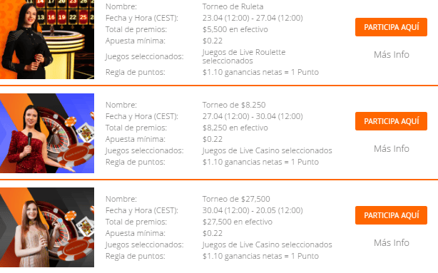 torneo de live casino abril