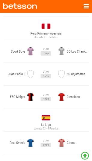 Partidos del día